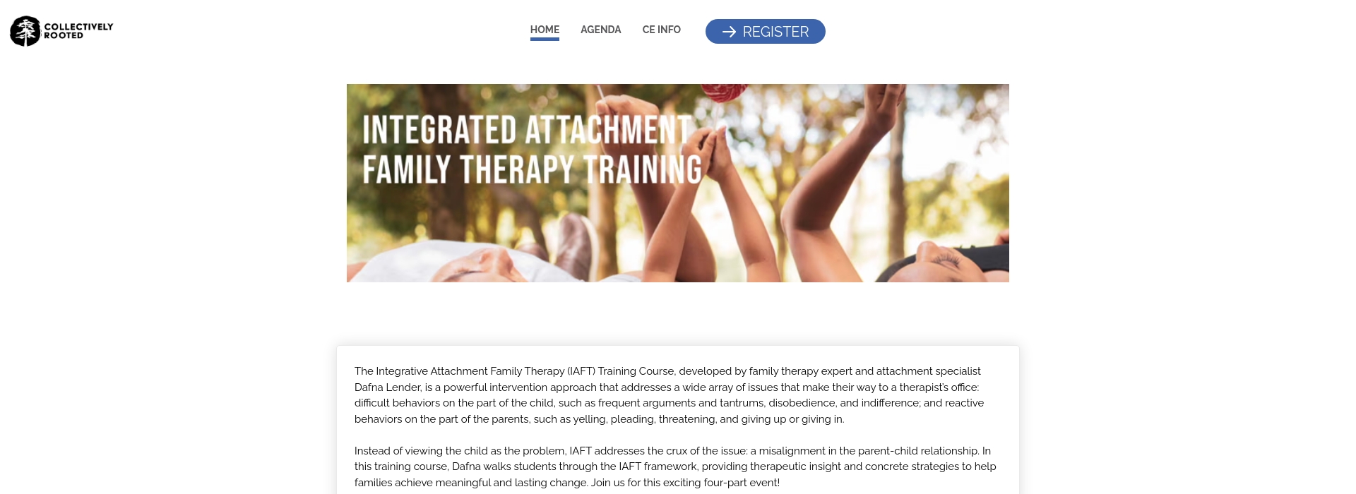 The Integrative Attachment Family Therapy (IAFT) Training Course